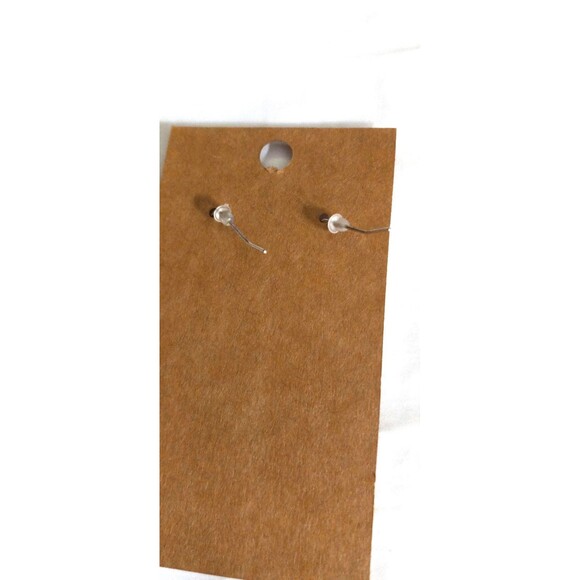 Silver Tone Dangle Earrings Oval Filigree Swirls Boho Cottage - Picture 3 of 4